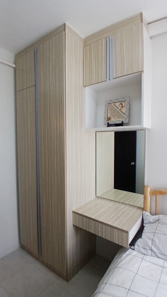 tourist urban abode bedroom left wardrobe cabinet and vanity table